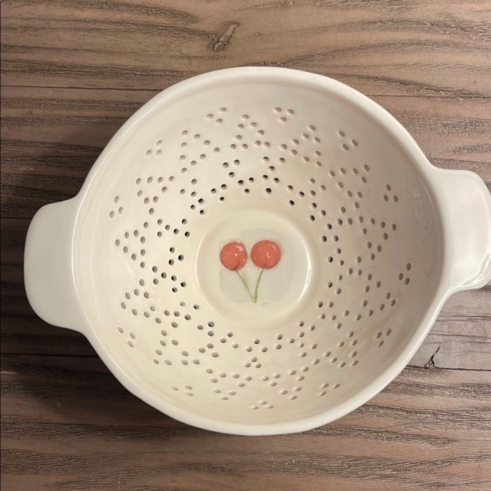Rae Dunn Retired Orchard Colander Cherries